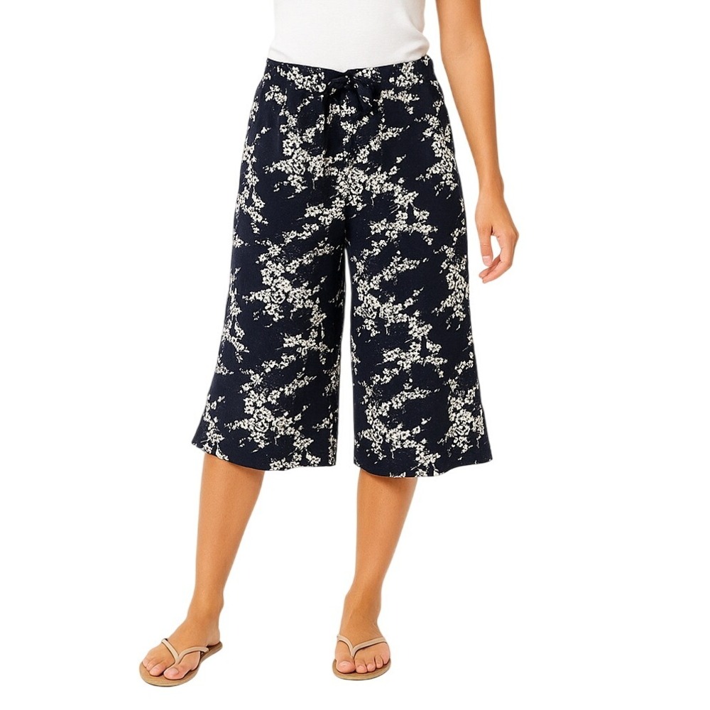 Rachel Rachel Roy Pants S Blue White Floral High Rise Palazzo Boho‎ Resort Chic